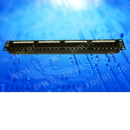 Патч-панель UTP, 19", 24 порта RJ45, cat.5е, 1U, Dual Type  IDC, Netko СКС