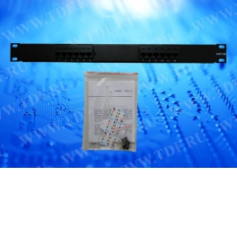 Патч-панель UTP, 19", 12 портов RJ45, cat.5е, 1U, 110 тип, "L"