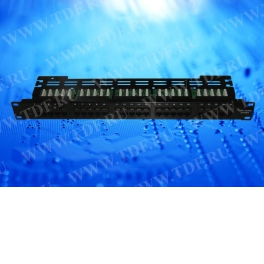 Патч-панель телефонная UTP, 19", 50 портов RJ45, cat.3, 1U, New Krone, Netko
