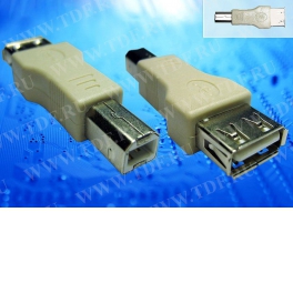 Переходник гнездо USB A- штекер USB B