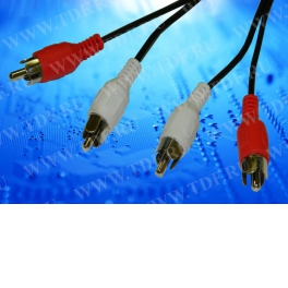 Шнур аудио-видео: 2RCA-2RCA ( длина 1.2 м, сборный) Cabletech