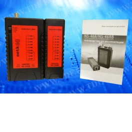 Кабельный тестер RJ45, RJ12, BNC (NS 468B)