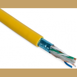 Кабель витая пара FTP 5e кат. 4 пары Hyperline FUTP4-C5E-P26-IN-LSZH-YL-100