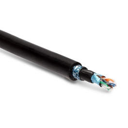 Кабель витая пара FTP 5e кат. 4 пары Hyperline FUTP4-C5E-S24-ARM-OUT-PE-BK
