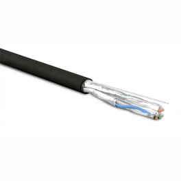 Кабель витая пара FTP 6 кат. 4 пары Hyperline UFTP4-C6-S23-OUT-LSZH-BK-500