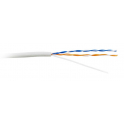 Кабель витая пара UTP 5e кат. 2 пары Hyperline UUTP2-C5-S24-IN-PVC-GY-500