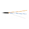 Кабель витая пара UTP 5e кат. 2 пары Hyperline UUTP2-C5-S24-OUT-PE-BK-500