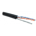Кабель витая пара UTP 5e кат. 2 пары Hyperline UUTP2-C5-S24-SW-OUT-PE-BK-500