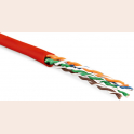 Кабель витая пара UTP 5e кат. 4 пары Hyperline UUTP4-C5E-P24-IN-LSZH-RD-100
