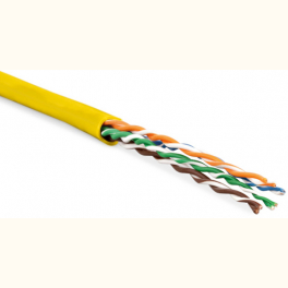 Кабель витая пара UTP 5e кат. 4 пары Hyperline UUTP4-C5E-P24-IN-LSZH-YL-100