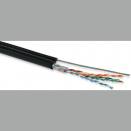 Кабель витая пара UTP 5e кат. 4 пары Hyperline UUTP4-C5E-S24-2SW-OUT-PE-BK-500