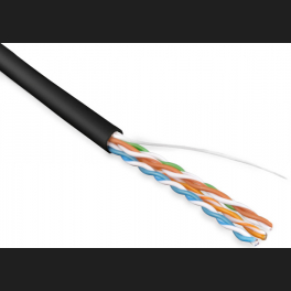 Кабель витая пара UTP 5e кат. 4 пары Hyperline UUTP4-C5E-S24-IN-PVC-BK-305