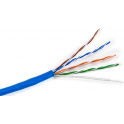 Кабель витая пара UTP 5e кат. 4 пары Hyperline UUTP4-C5E-S24-IN-PVC-BL-305