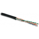 Кабель витая пара UTP 5e кат. 4 пары Hyperline UUTP4-C5E-S24-OUT-PE-BK-500