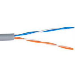 Кабель витая пара UTP 5e кат. 2 пары Netlan EC-UU002-5-PVC-GY-5