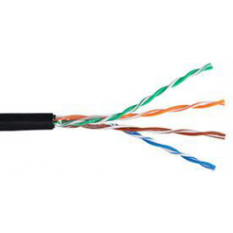 Кабель витая пара UTP 5e кат. 4 пары Netlan EC-UU004-5E-PE-BK