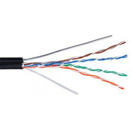 Кабель витая пара UTP 5e кат. 4 пары Netlan EC-UU004-5E-PE-SW-BK