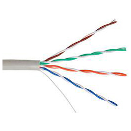 Кабель витая пара UTP 5e кат. 4 пары Netlan EC-UU004-5E-PVC-GY