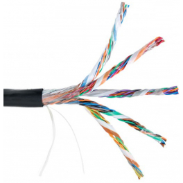 Кабель витая пара UTP 5e кат. 25 пар Netlan EC-UU025-5-PE-BK-3