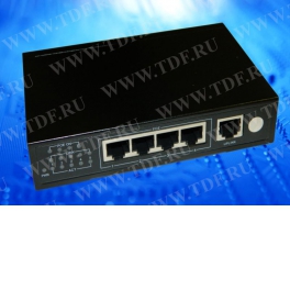 NS104GT5P PoE, коммутатор, настольный, 5 портовый, 4 PoE 802.3at 1Gbit порта, 25W, 1 Uplink 1Gbit порт, кабель питания ЕВРО, чер