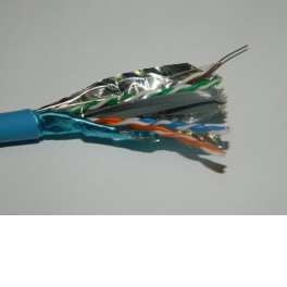 Кабель F/UTP 4 (FTP4 ) cat.6 NETKO Japan /4 пары (4х2х0.57) / 305м / синий / одножильный, экранированный с крестовиной, 305м "СК