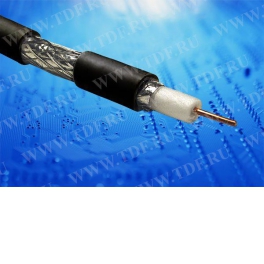 Кабель коаксиальный RG-6U, 75 Ом (CCS, оплетка AL), черный