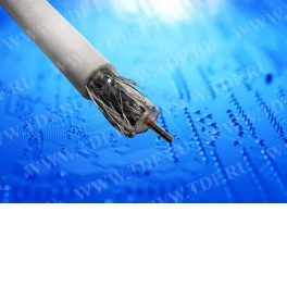 Кабель коаксиальный RG-6U, 75 Ом (CU, оплетка AL), белый, EOL